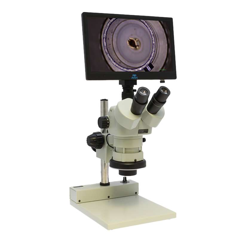 SPZHT-135 Stereo Zoom Trinocular Microscope (21x-135x), Mighty Cam Eidos 5M Camera/Monitor